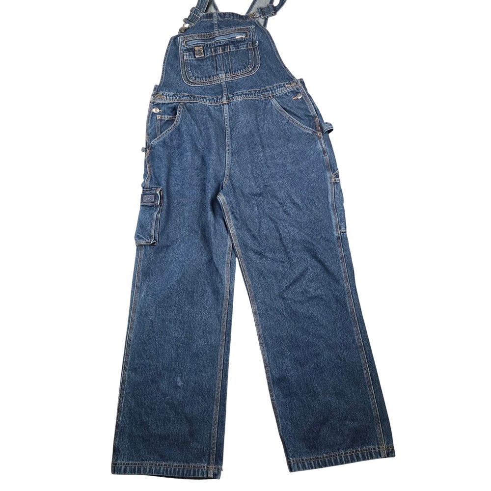 Duluth Trading Co Denim Overalls Mens Large x 31 Blue Carpenter Workwear Utility